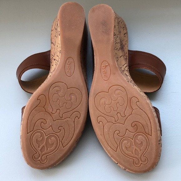 BOC leather and cork wedge sandals S 9M - Picture 2 of 5